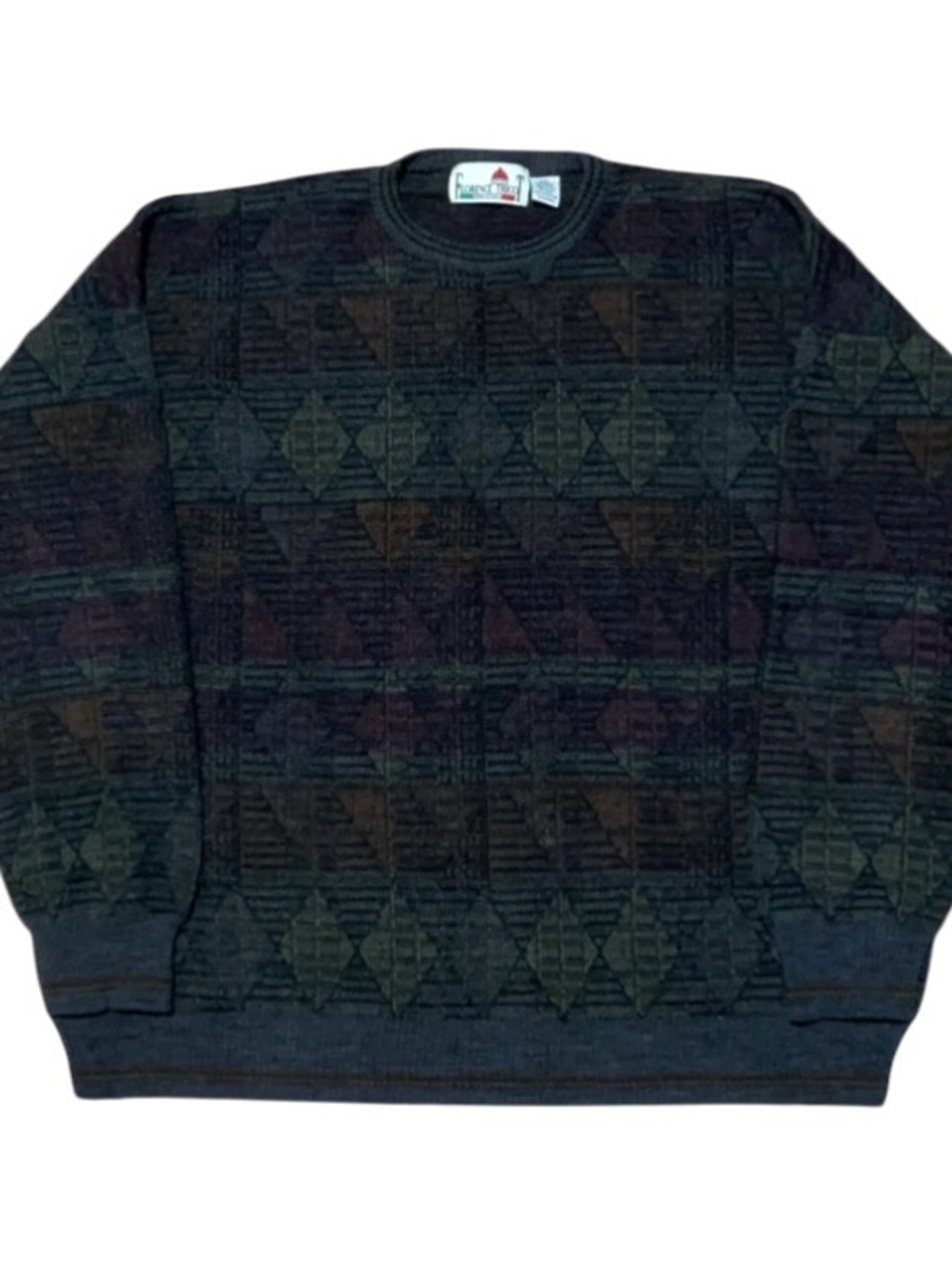 Vintage Florence Tricot Wool Blend Sweater Men's XXL Multicolor Italy Made (F)